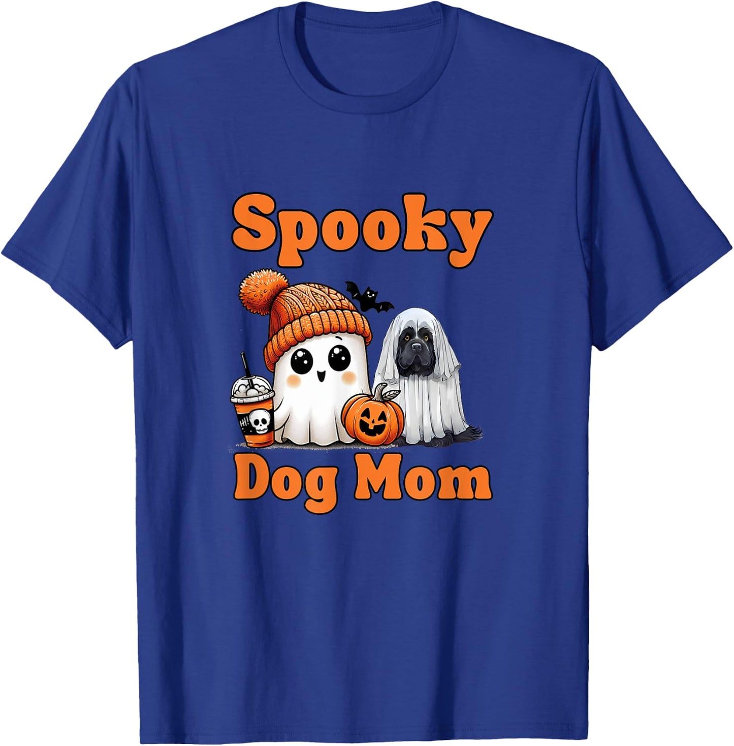 Retro Cute Spooky Dog Mom T-Shirt - T-Shirt | Royal