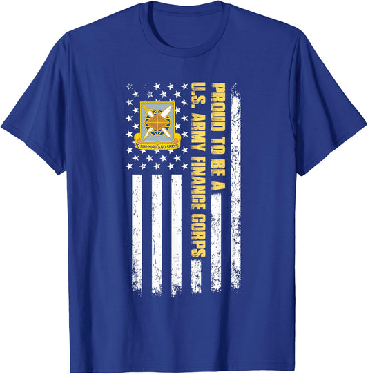 Proud To Be A United States Army Finance Corps T-Shirt - T-Shirt | Royal