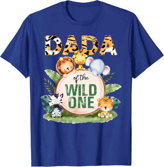 Dada Of The Wild One 1st Birthday Safari Family Matching T-Shirt - T-Shirt | Royal