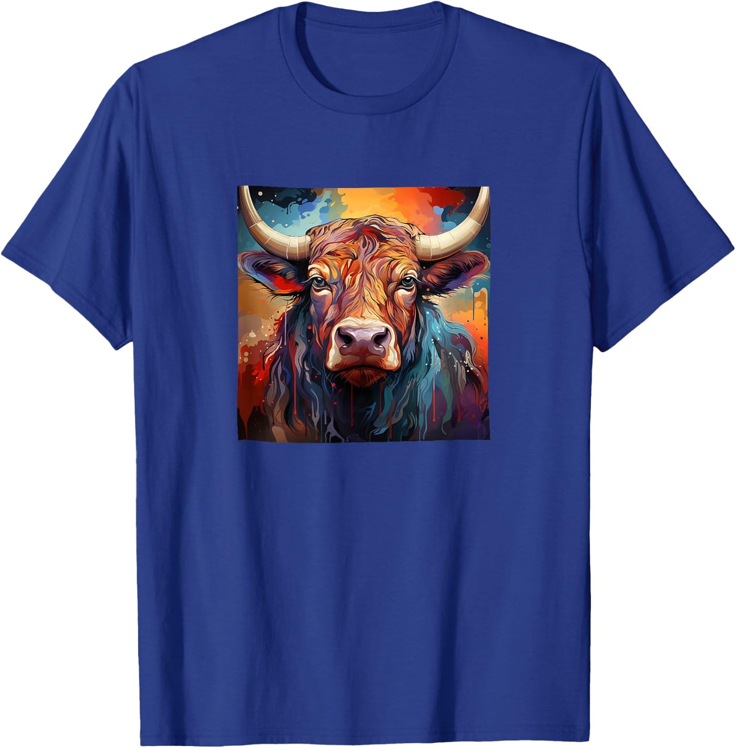 Ox Colorful Graphic T-Shirt - T-Shirt | Royal