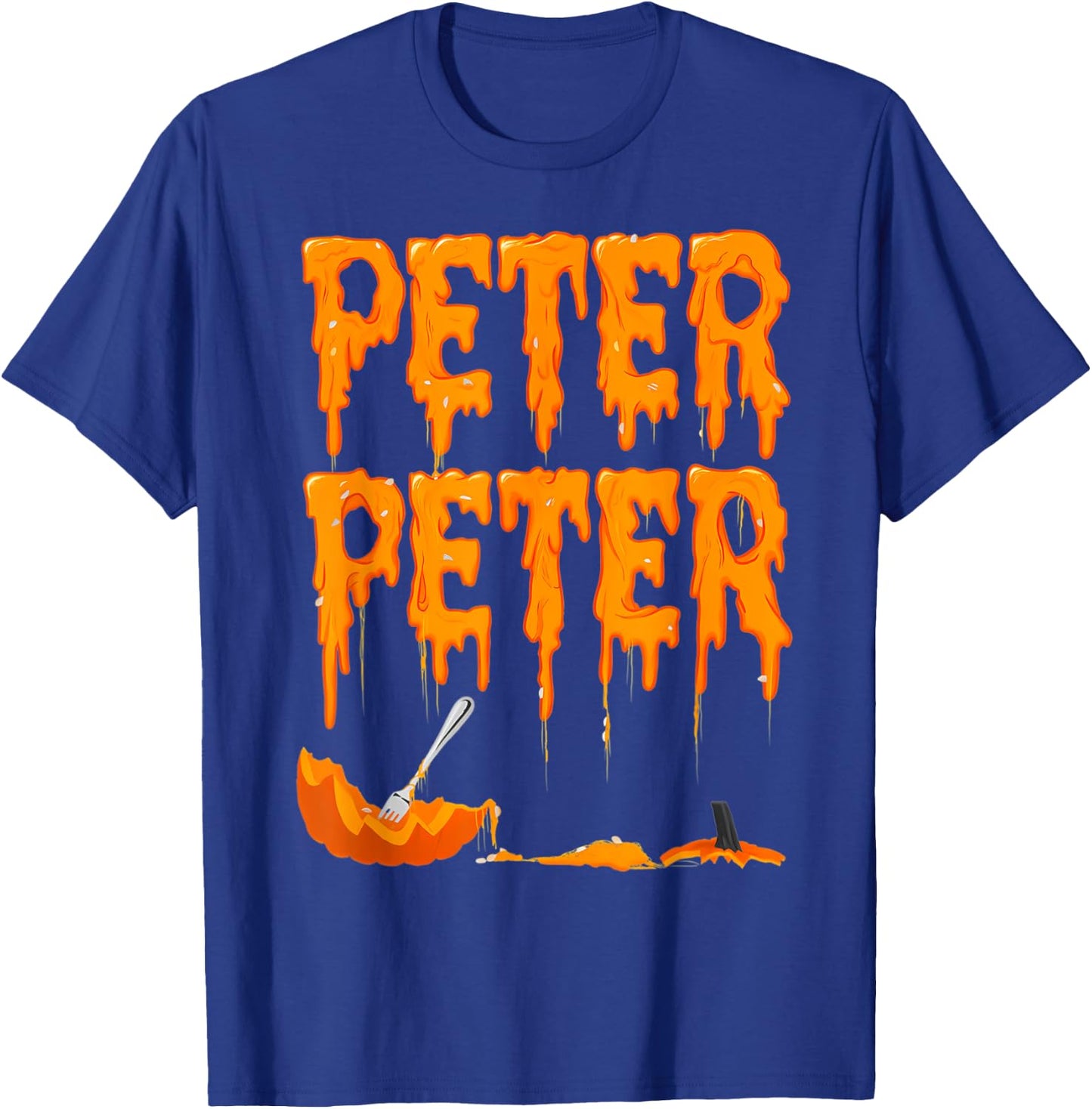 Peter Pumpkin Costume Eater For Couples Matching Halloween T-Shirt - T-Shirt | Royal