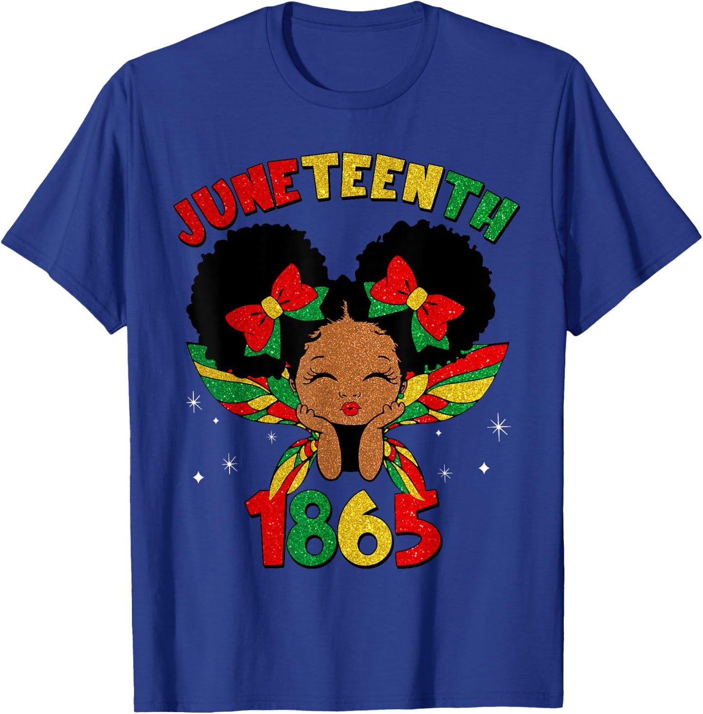 Juneteenth 1865 African American Black Princess Kids Girls T-Shirt - T-Shirt | Royal
