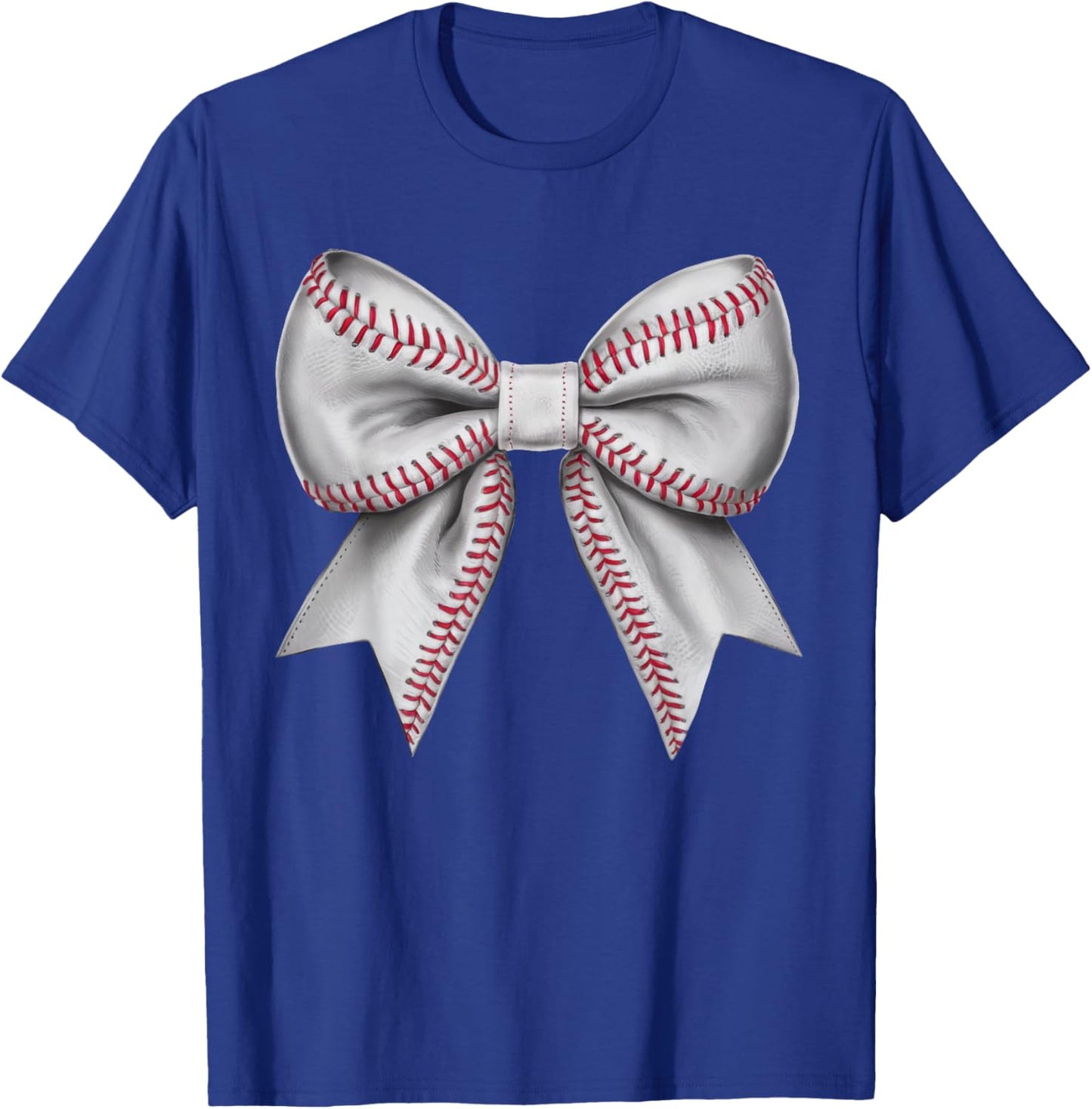 Coquette Bow Funny Baseball Lover Game Day Baseball Mom Life T-Shirt - T-Shirt | Royal