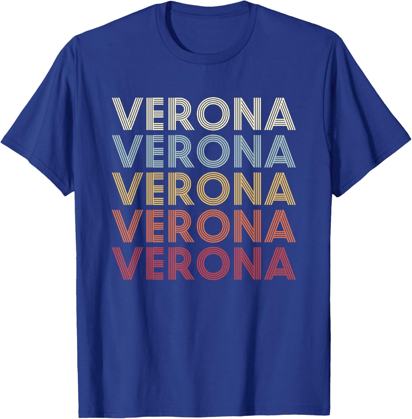 Verona Pennsylvania Verona PA Retro Vintage Text T-Shirt - T-Shirt | Royal