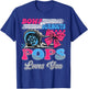Burnouts or Bows Pops Loves You Gender Reveal Party T-Shirt - T-Shirt | Royal