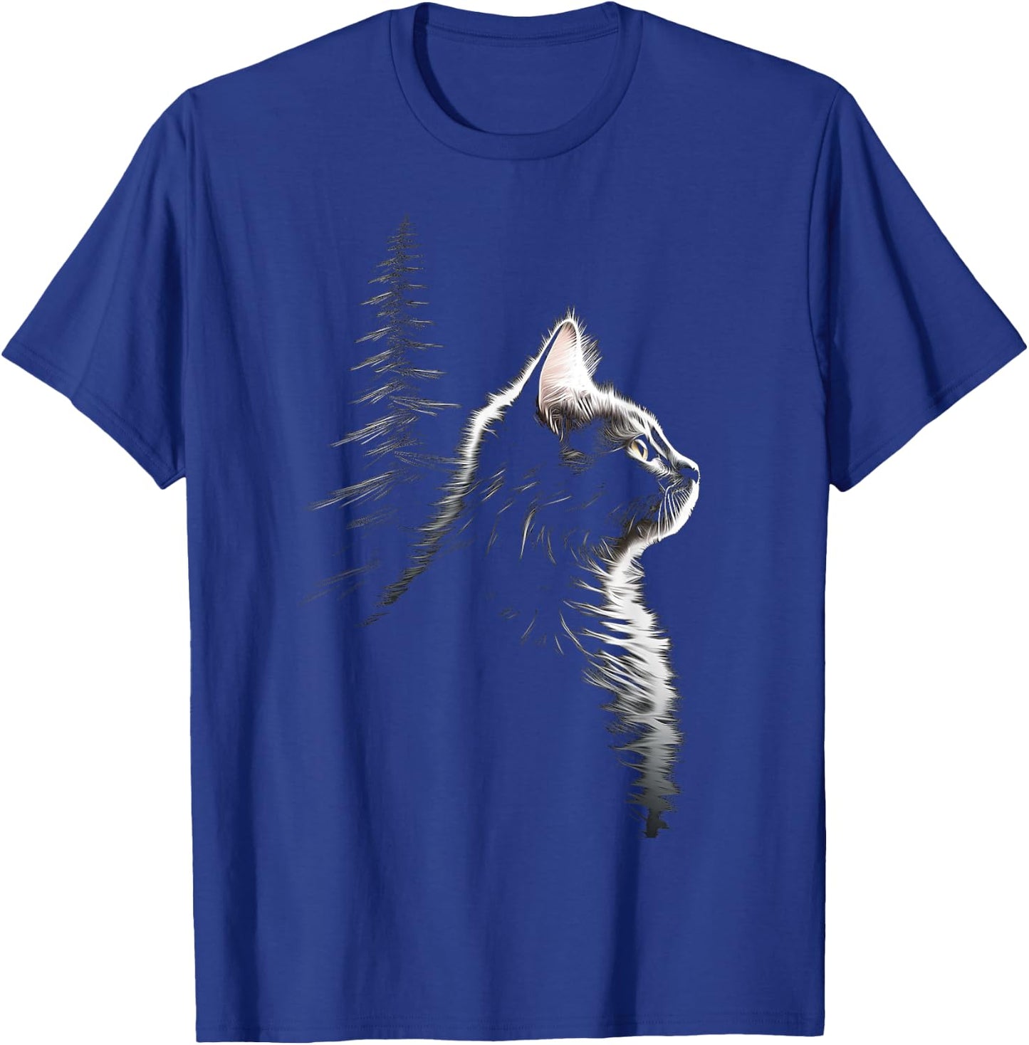 Cat Motif Illustration Cat T-Shirt - T-Shirt | Royal