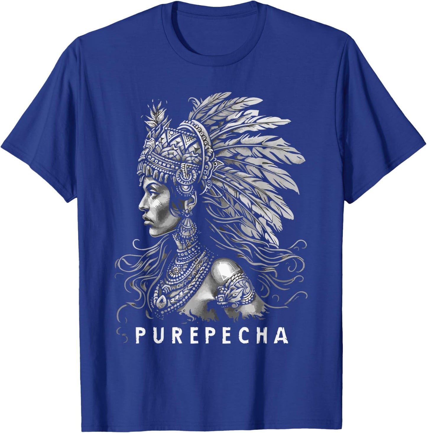 Indigenous People Mexico Native American Purepecha Tribe T-Shirt - T-Shirt | Royal