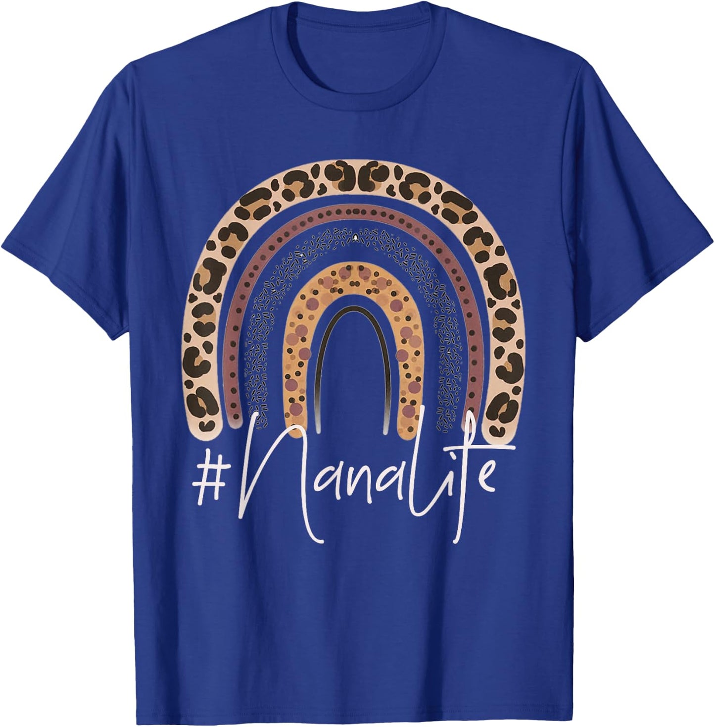 Nana Life Grandma Cheetah Leopard Women Christmas Fall T-Shirt - T-Shirt | Royal