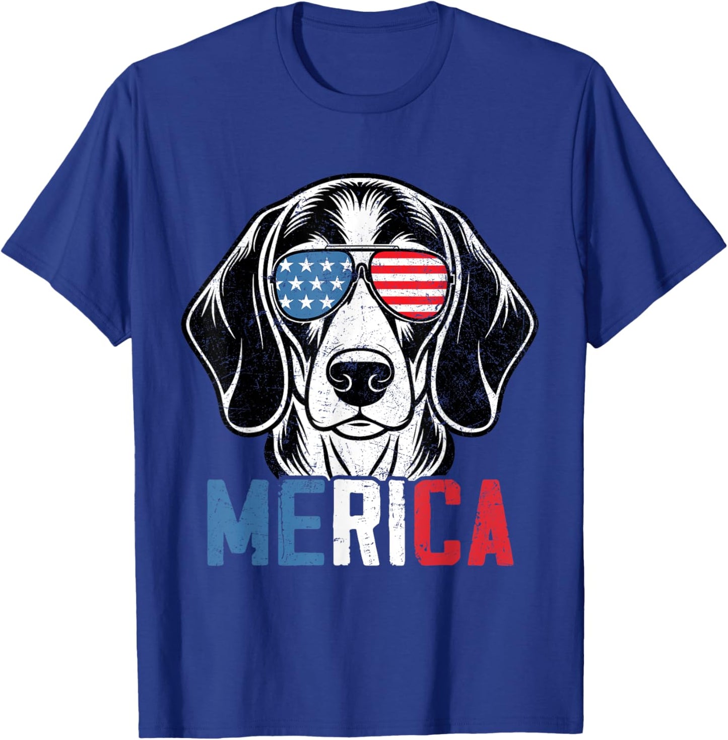 Patriotic Dachshund Dog Merica 4th Of July Funny Men Women Kids T-Shirt - T-Shirt | Royal