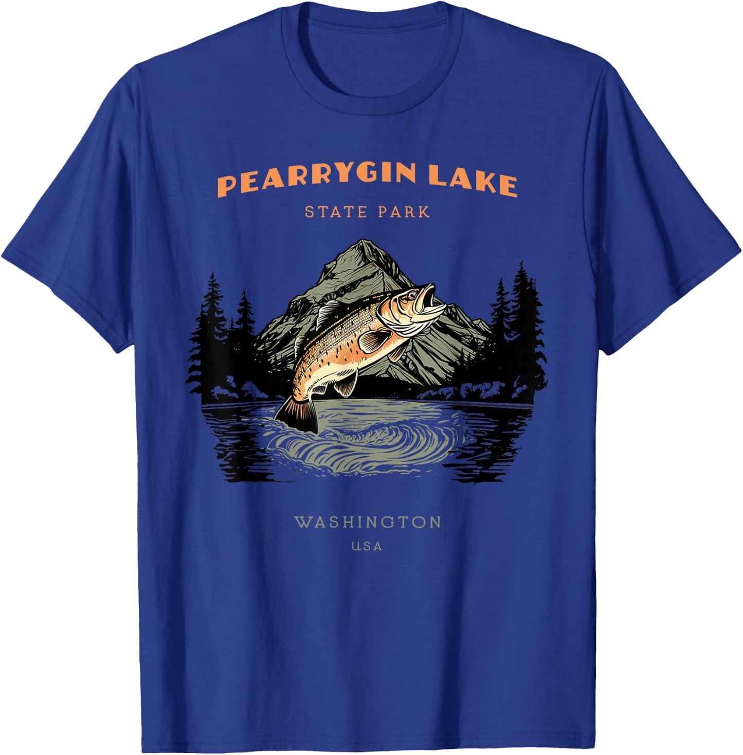 Pearrygin Lake State Park Washington Retro Vintage T-Shirt - T-Shirt | Royal
