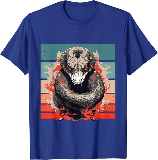 Japanese Snake Japan Art Japanese Aesthetic Anime Reptiles T-Shirt - T-Shirt | Royal