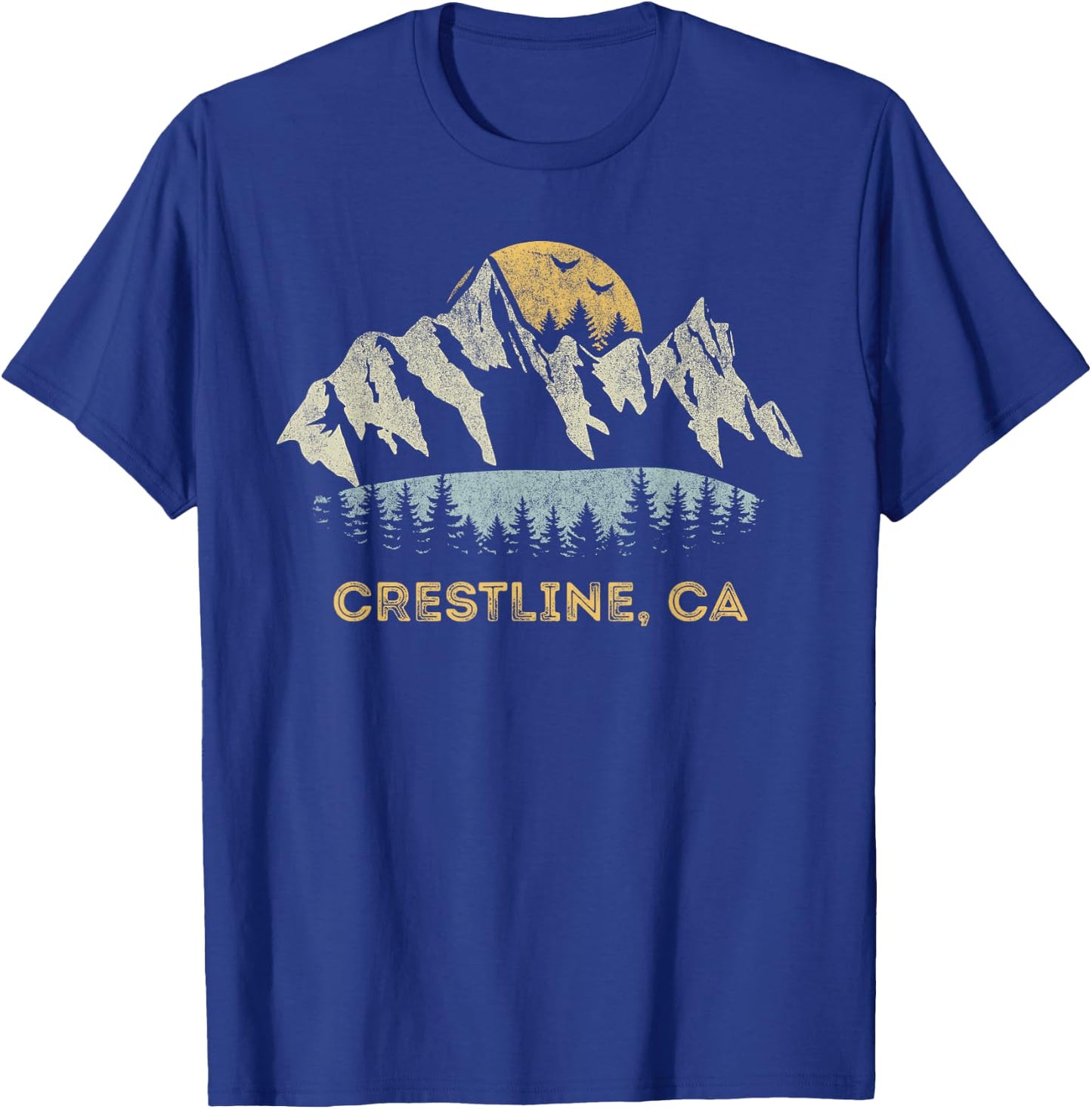 Crestline California Mountain Sunset Sunrise CA T-Shirt - T-Shirt | Royal