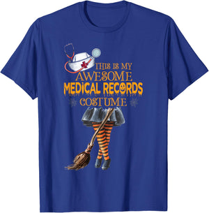 This is my Halloween Medical Records Costume Medical Records T-Shirt - T-Shirt | Royal