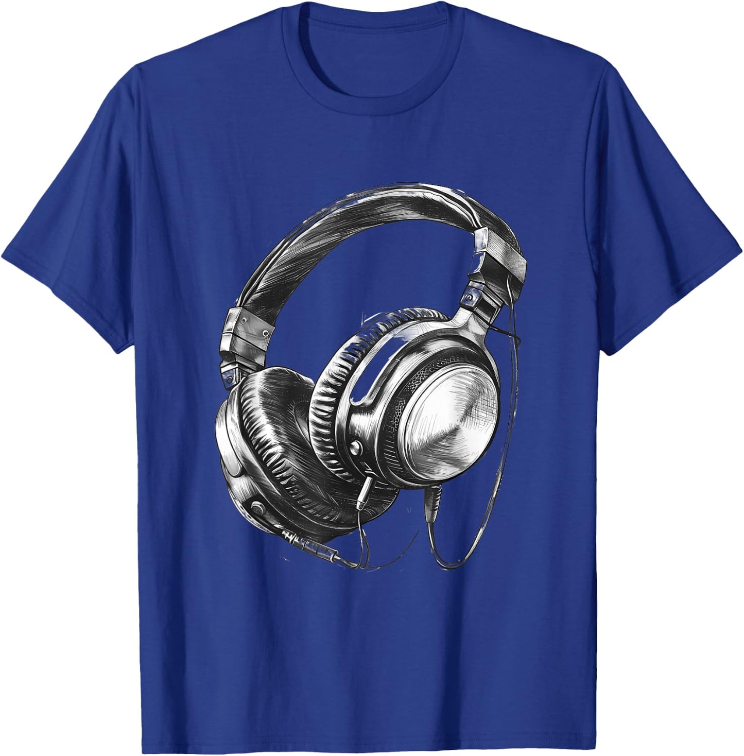 Headphones Music DJ Music Headphones House Headphone Lover T-Shirt - T-Shirt | Royal