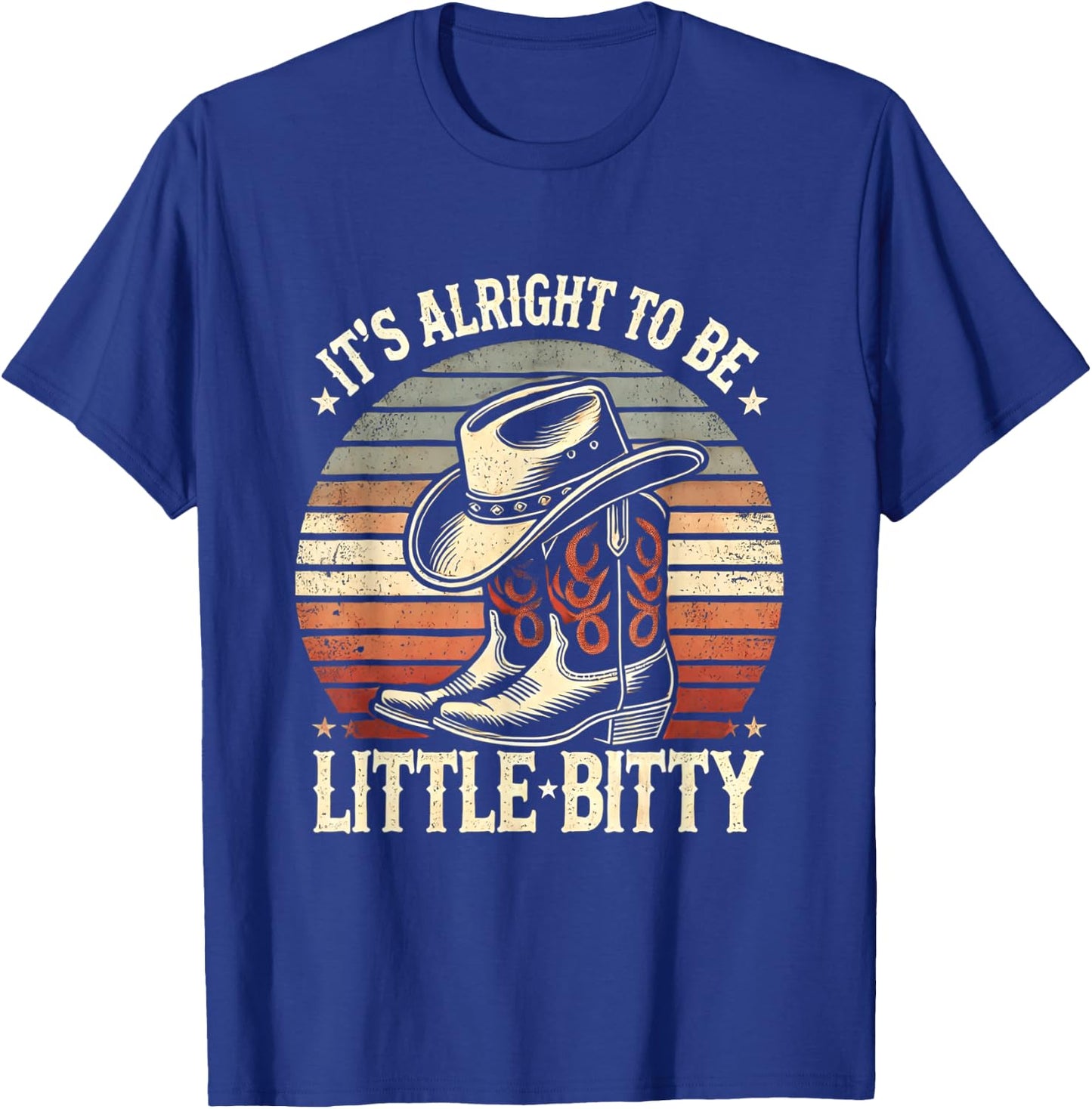 Retro It’s Alright To Be Little Bitty Country Music Toddler T-Shirt - T-Shirt | Royal