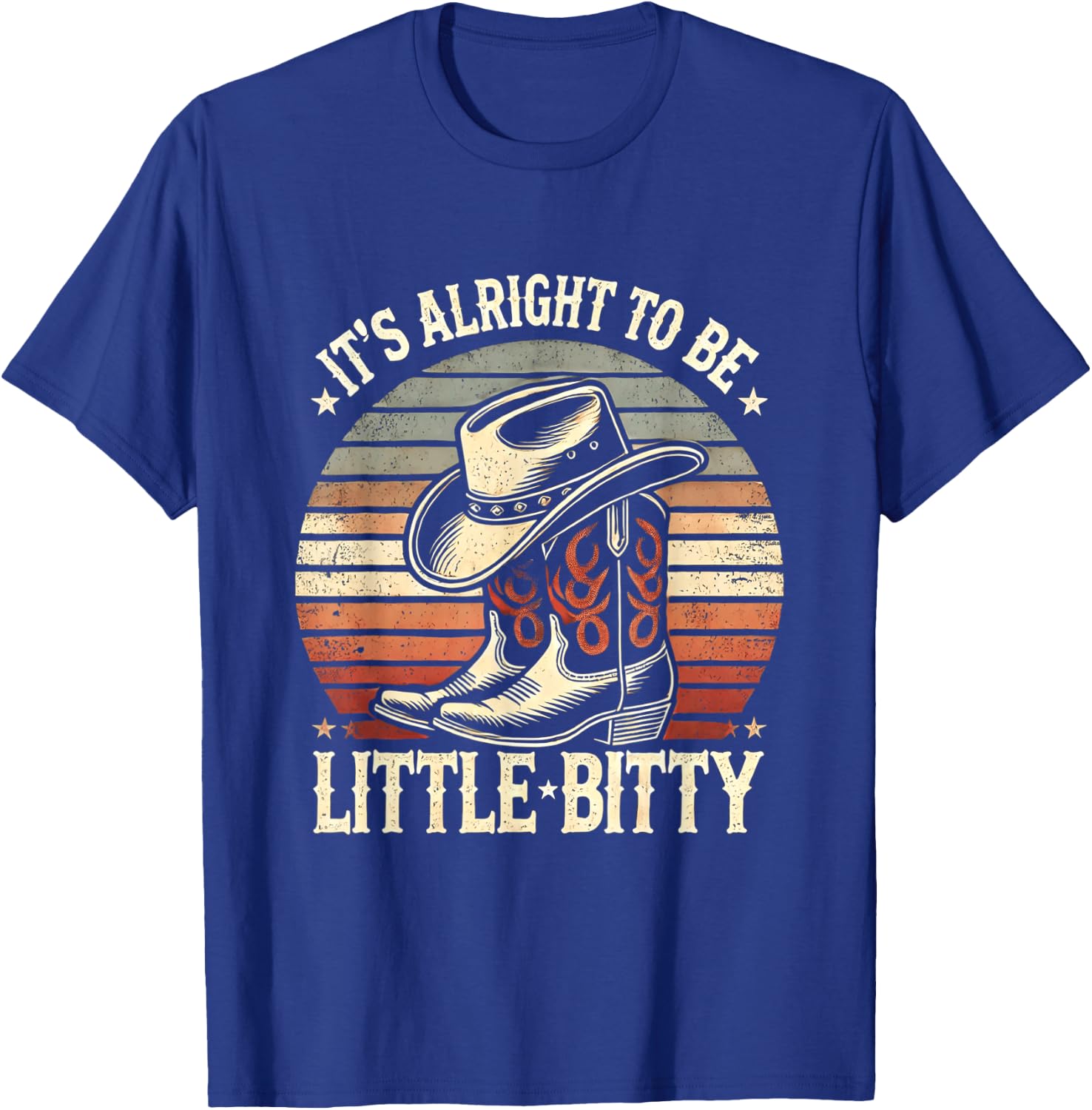 Retro It’s Alright To Be Little Bitty Country Music Toddler T-Shirt - T-Shirt | Royal