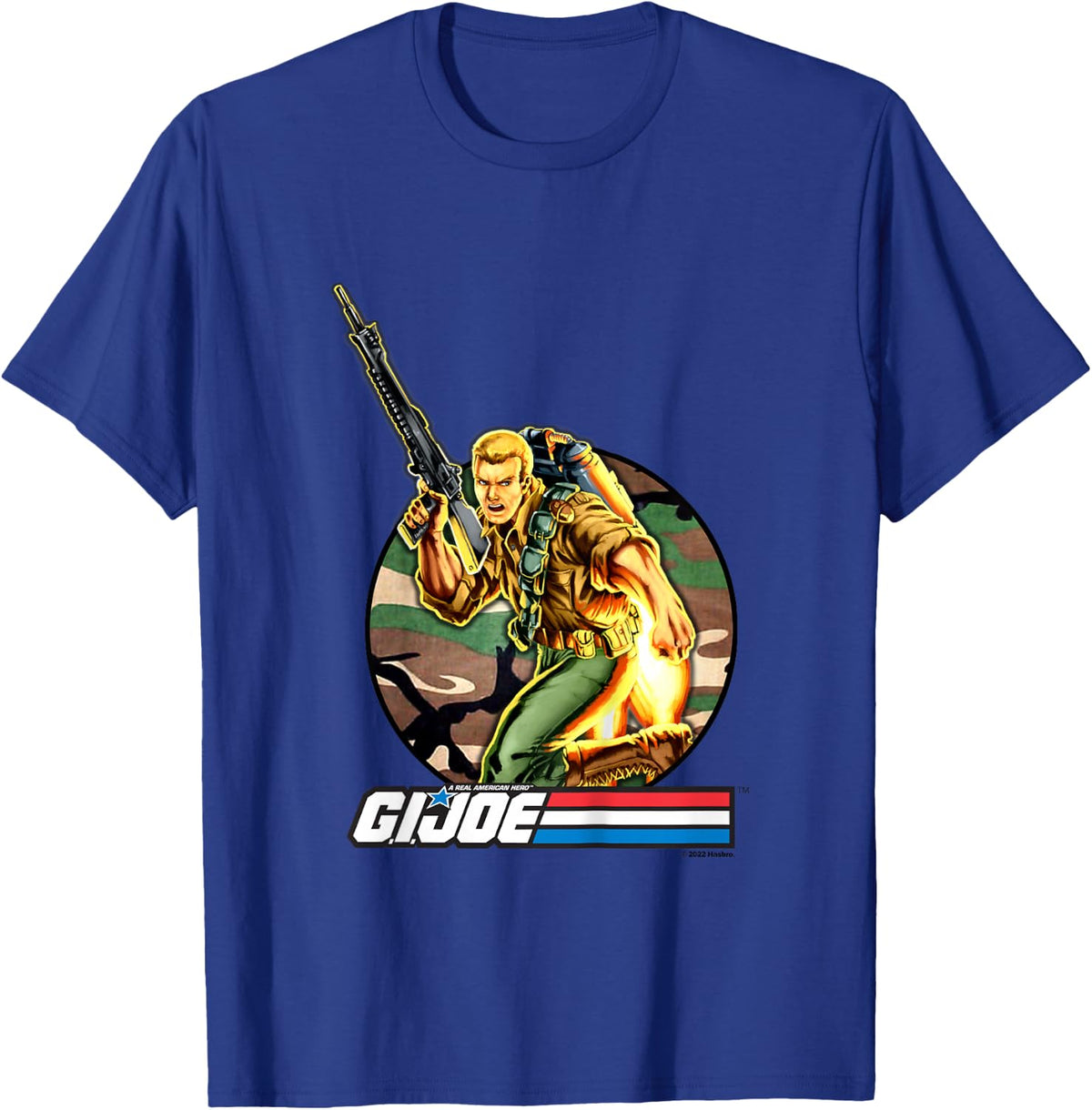 G.I. Joe A Real American Hero Jet Pack Action Retro Portrait T-Shirt - T-Shirt | Royal