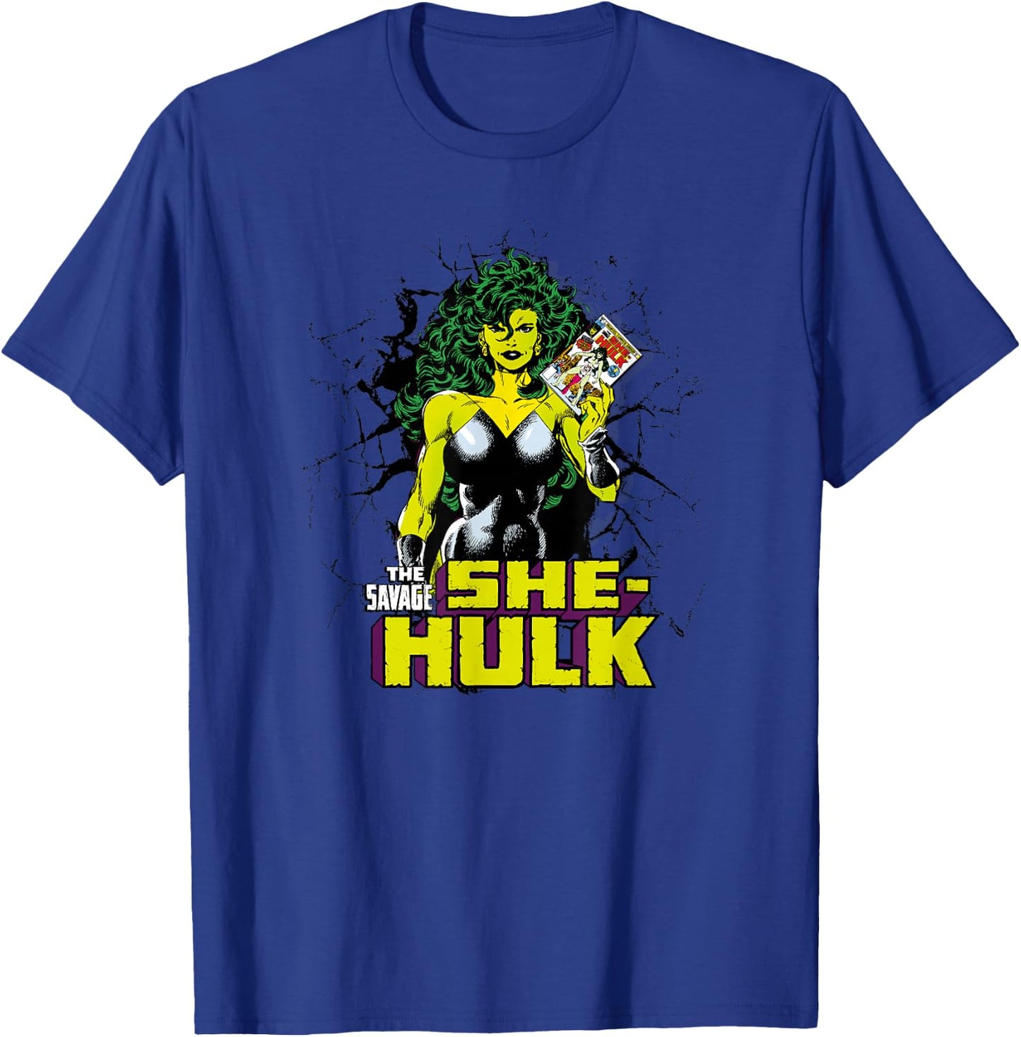 Marvel She-Hulk The Savage Vintage Comic Breakthrough T-Shirt - T-Shirt | Royal