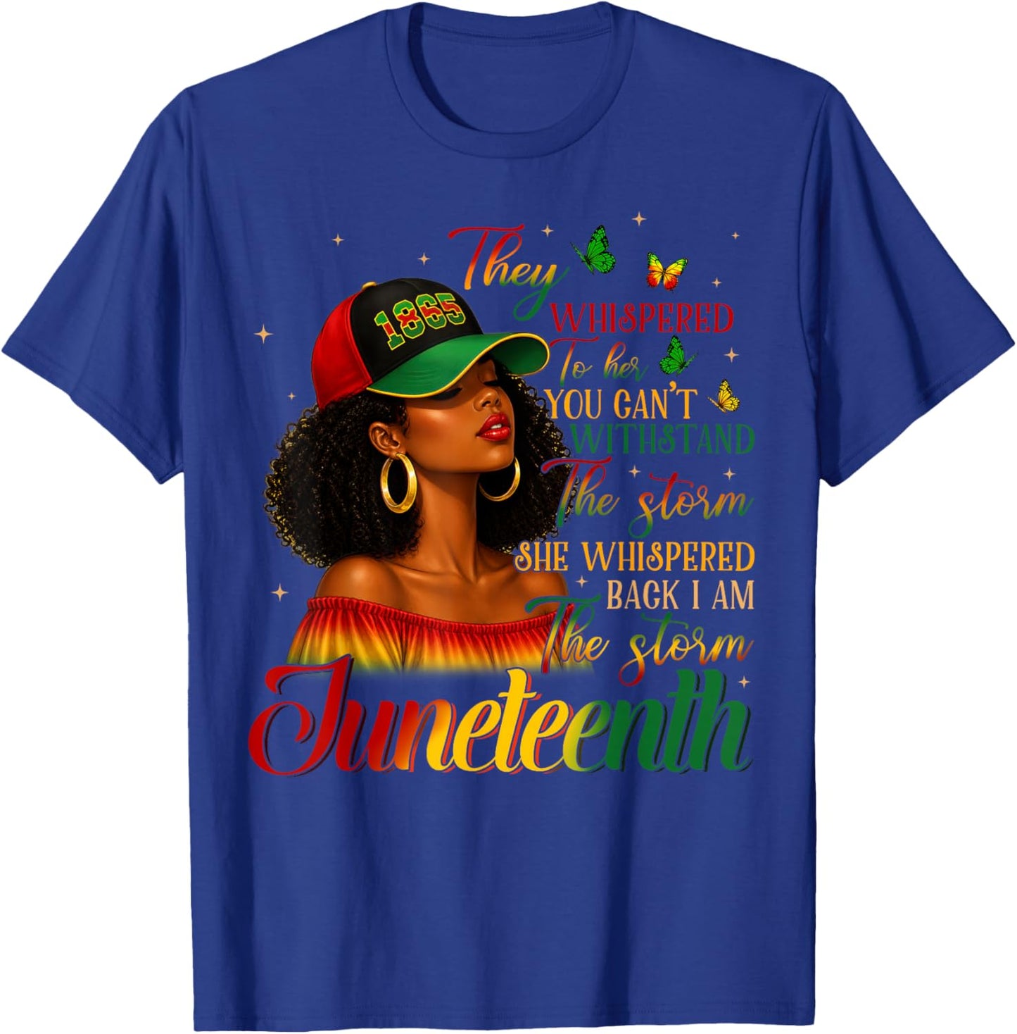 Juneteenth Shirts Black I'm The Storm African Melanin T-Shirt - T-Shirt | Royal