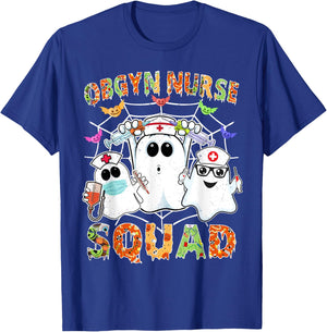 OBGYN Nurse Squad Boo Halloween Matching Ob-gyn RN T-Shirt - T-Shirt | Royal