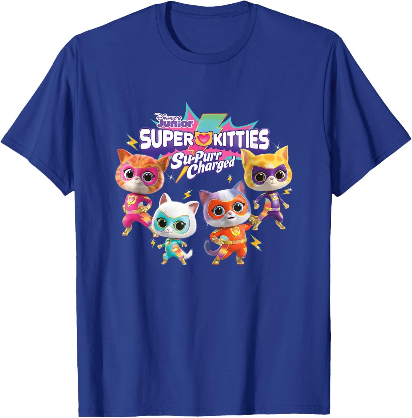 Disney SuperKitties: Su-Purr Charged Heroic Group Shot T-Shirt - T-Shirt | Royal