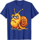 Funny evil grimace, cartoon snail with bad mood T-Shirt - T-Shirt | Royal