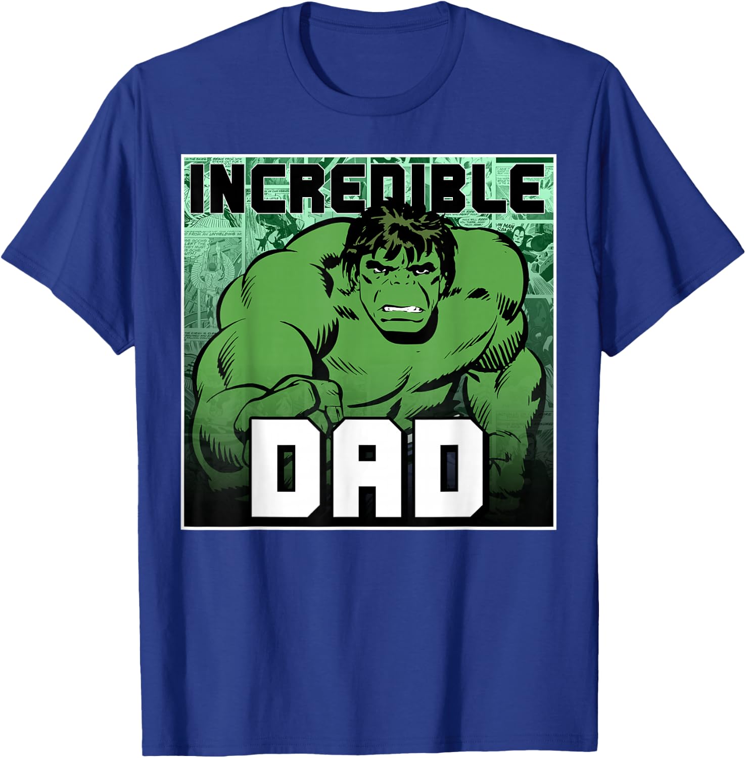 Marvel Comics Avengers Father's Day Hulk Incredible Dad T-Shirt - T-Shirt | Royal