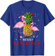 Flamingo Christmas Tree Pineapple Xmas Light Merry Christmas T-Shirt - T-Shirt | Royal