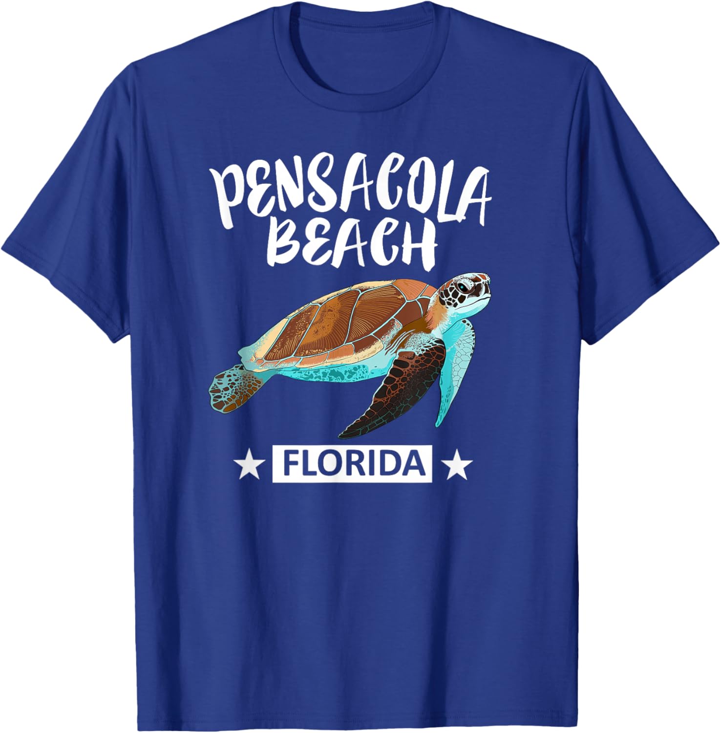 Pensacola Beach Florida Turtle Gift T-Shirt - T-Shirt | Royal