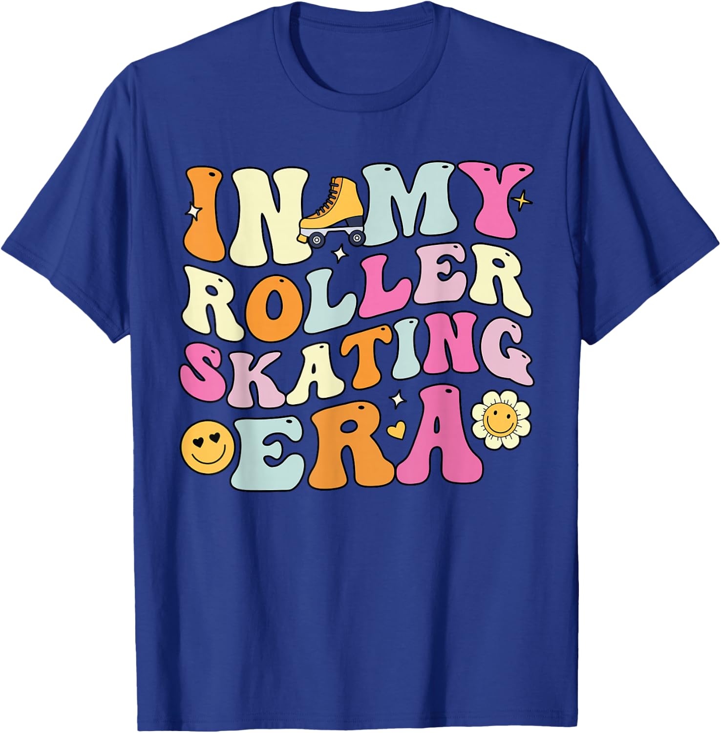 In My Roller Skating Era, Groovy Roller Skaters T-Shirt - T-Shirt | Royal