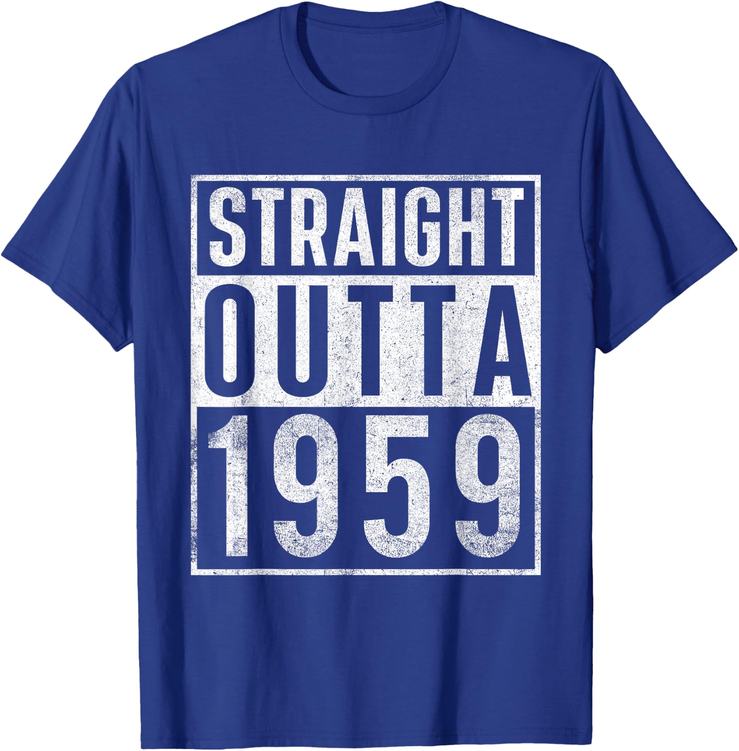 Straight Outta 1959 Year Of Birth Birthday T-Shirt - T-Shirt | Royal