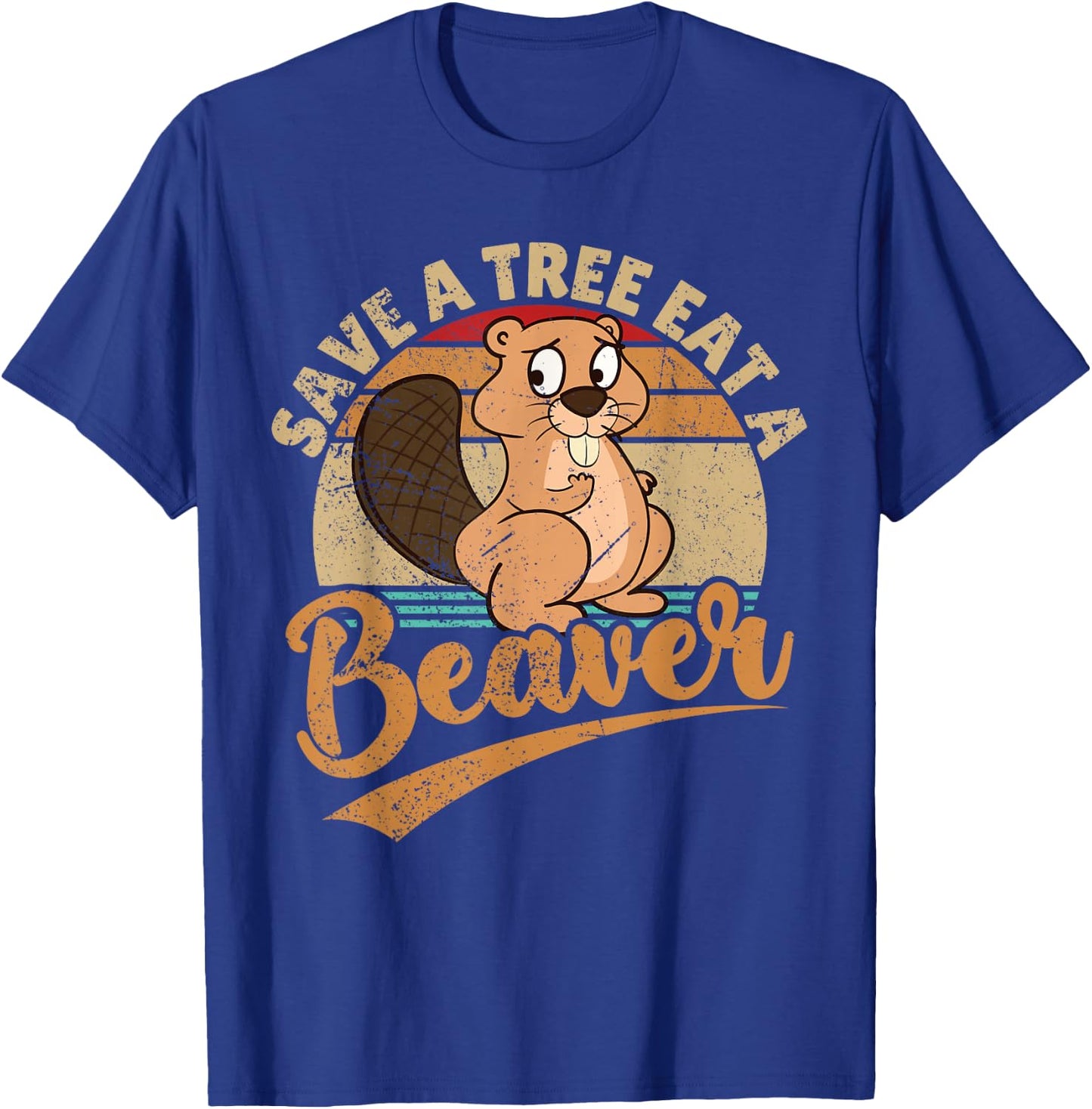 Raunchy Adult Humor Funny Beaver Tree Lover Gag Saying T-Shirt - T-Shirt | Royal