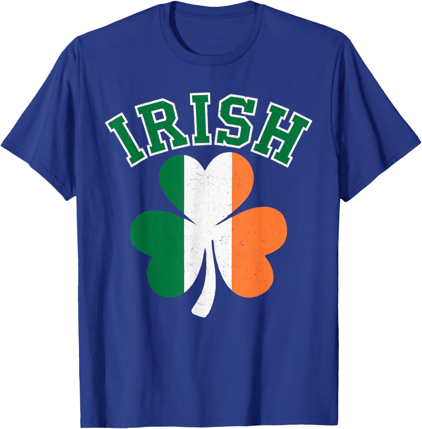 Vintage Irish Shamrock Patricks Ireland Flag St Patricks Day T-Shirt - T-Shirt | Royal