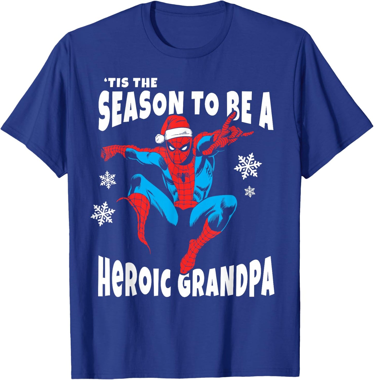 Marvel Spider-Man Season To Be A Heroic Grandpa T-Shirt - T-Shirt | Royal