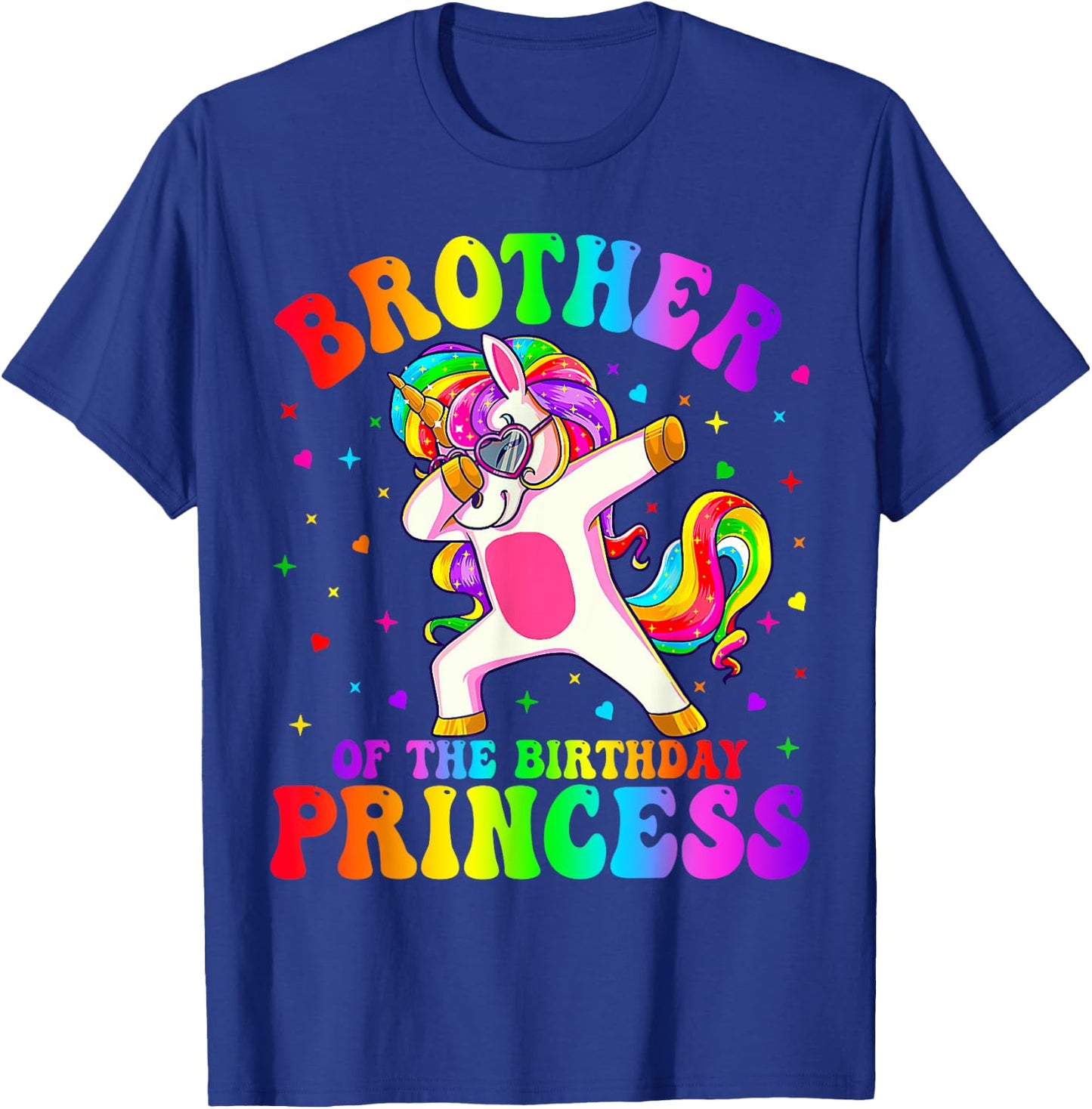 Brother of the Birthday Princess Girl Dabbing Unicorn Funny T-Shirt - T-Shirt | Royal