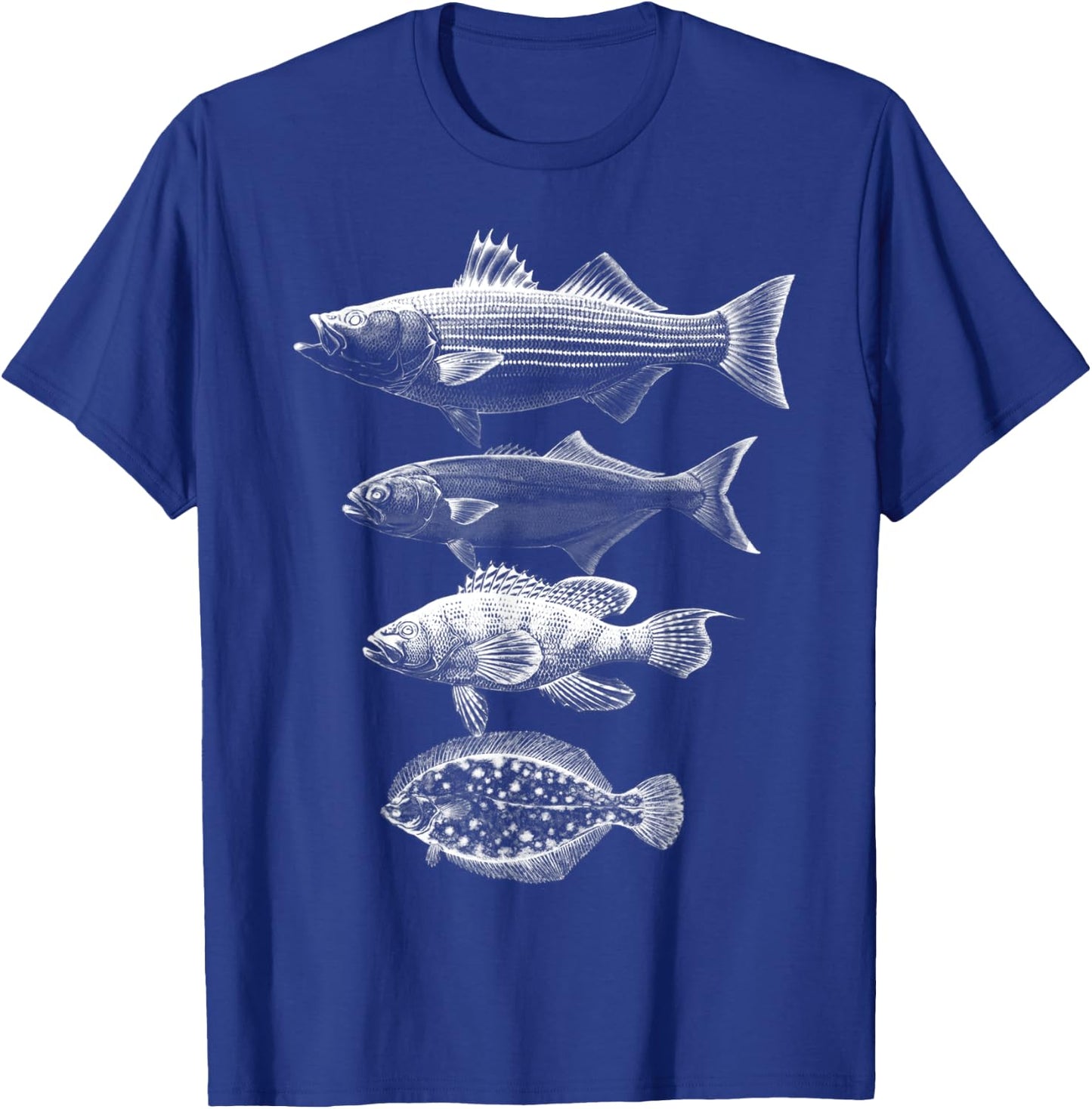 Cape Cod Buzzards Bay Fishing Slam Striper Bluefish Bass T-Shirt - T-Shirt | Royal