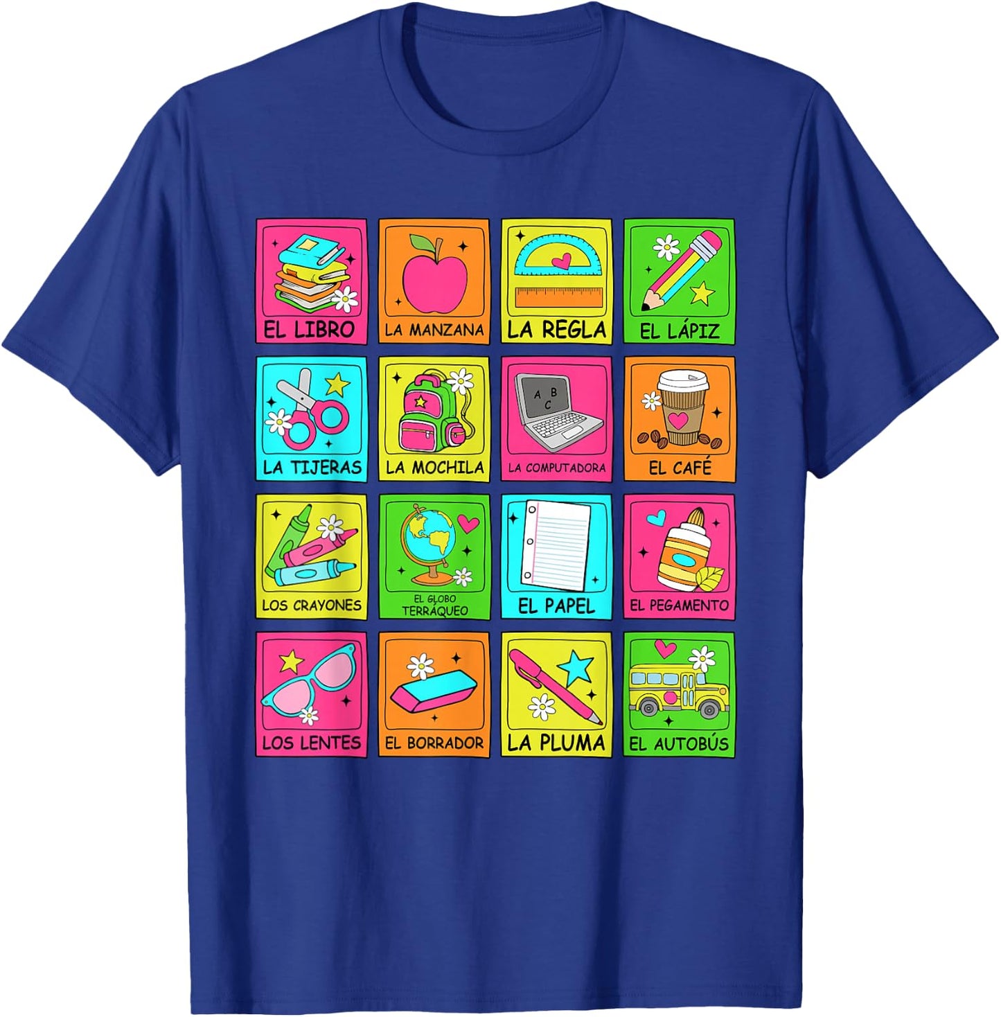 Maestra Bilingue Back To School Spanish Teacher Student T-Shirt - T-Shirt | Royal