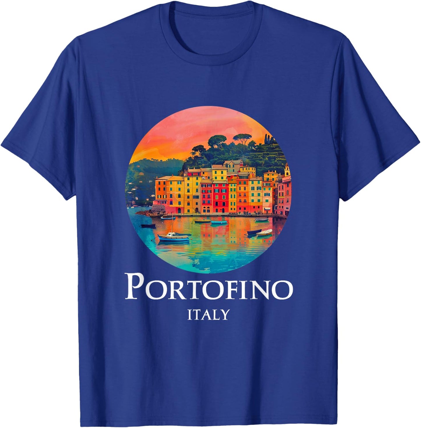 Italy Portofino Painting Souvenir / Portofino T-Shirt - T-Shirt | Royal