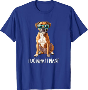 Kids Funny Do What I Want Boxer Dog Lover T-Shirt - T-Shirt | Royal
