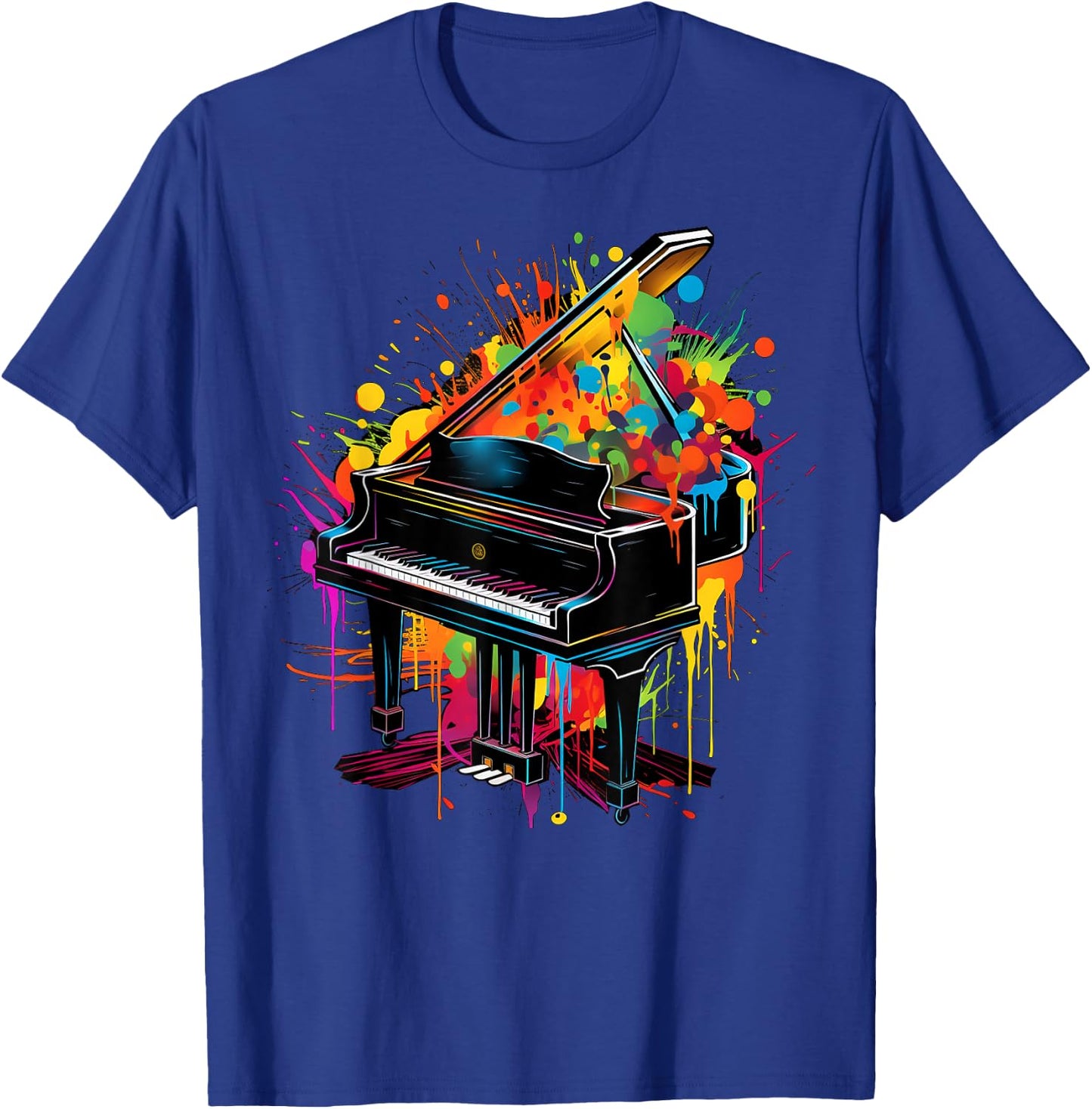 Artistic Colorful Pop Art painted Piano T-Shirt - T-Shirt | Royal