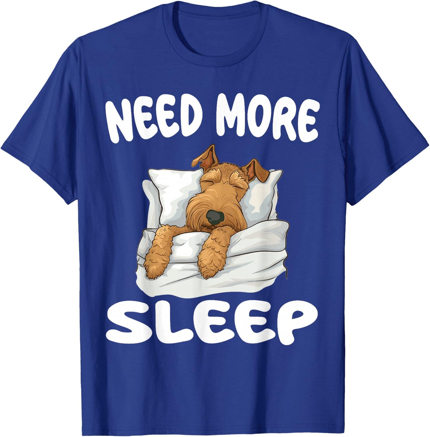 Cute Airedale Terrier Need More Sleep Pajamas Nightgown T-Shirt - T-Shirt | Royal