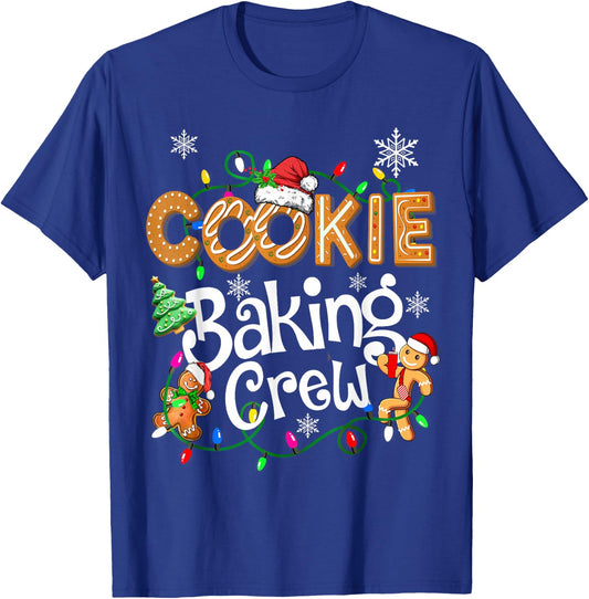Cookie Baking Crew Cooking Lover Santa Xmas Gingerbread T-Shirt - T-Shirt | Royal