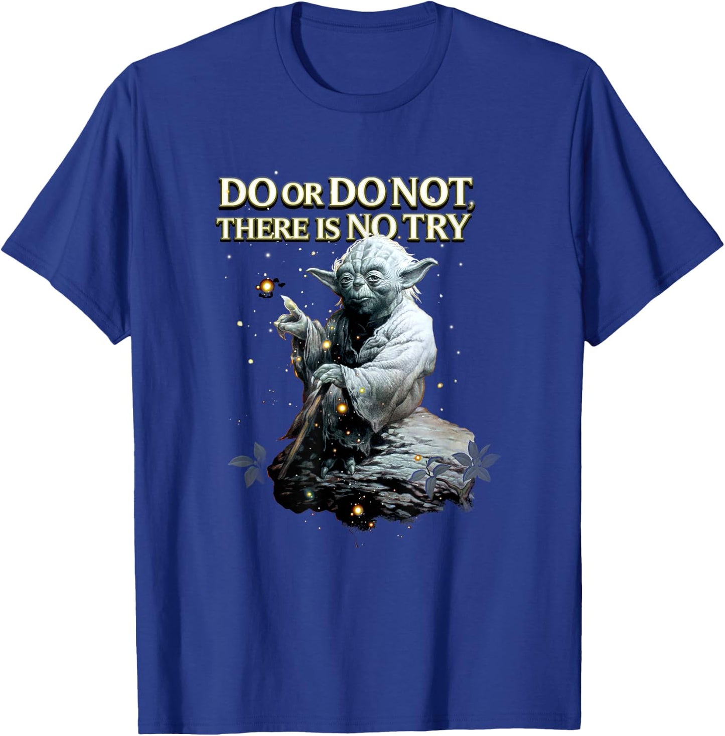 Star Wars Classic Do Or Do Not There Is No Try Yoda Portrait T-Shirt - T-Shirt | Royal