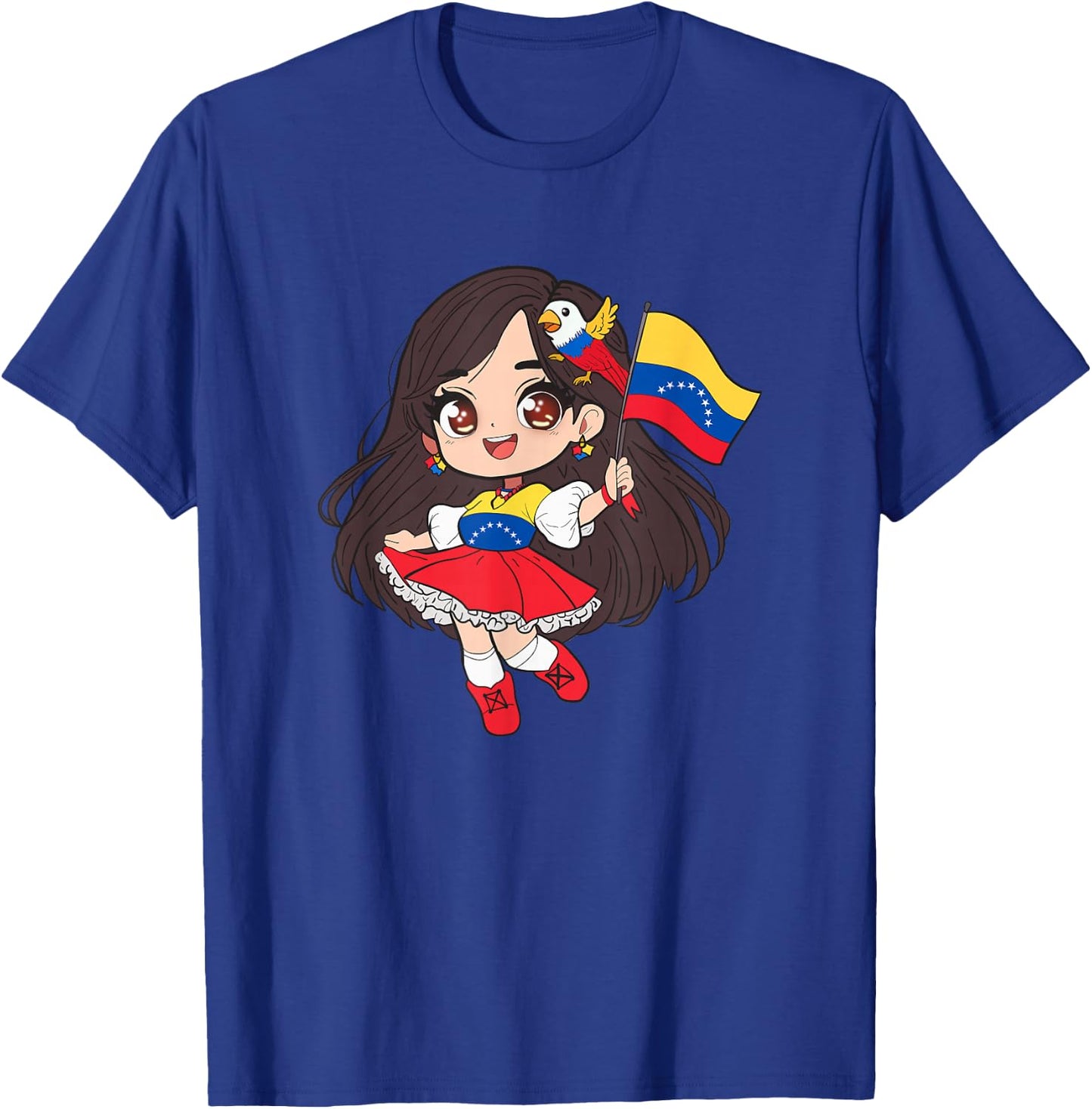 Venezuela Woman Venezuelan Flag Day Hispanic Girl T-Shirt - T-Shirt | Royal