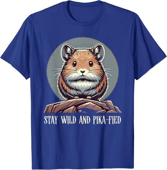 Adorable American Pika Habitat And Conservation Design T-Shirt - T-Shirt | Royal