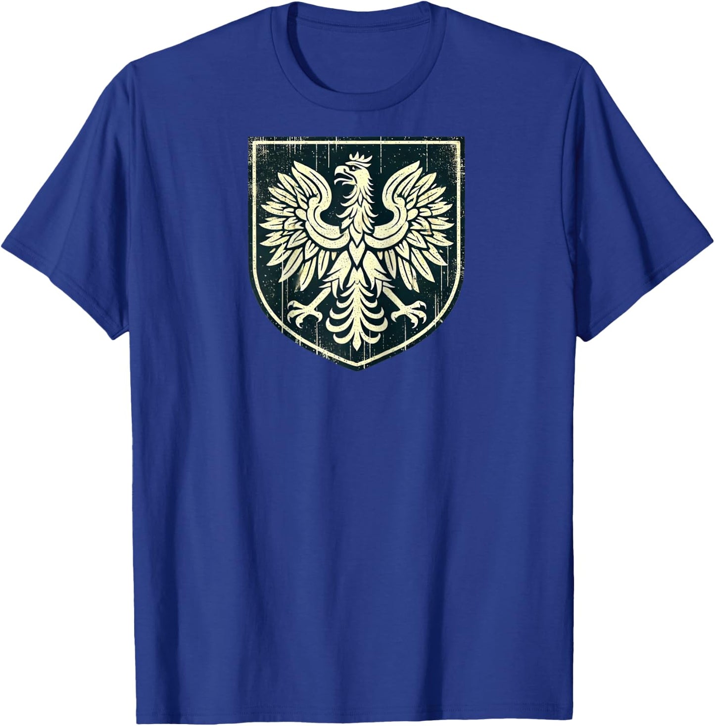 Vintage Polish Eagle, Retro Polish Falcon, Polish History Raglan Baseball T-Shirt - T-Shirt | Royal