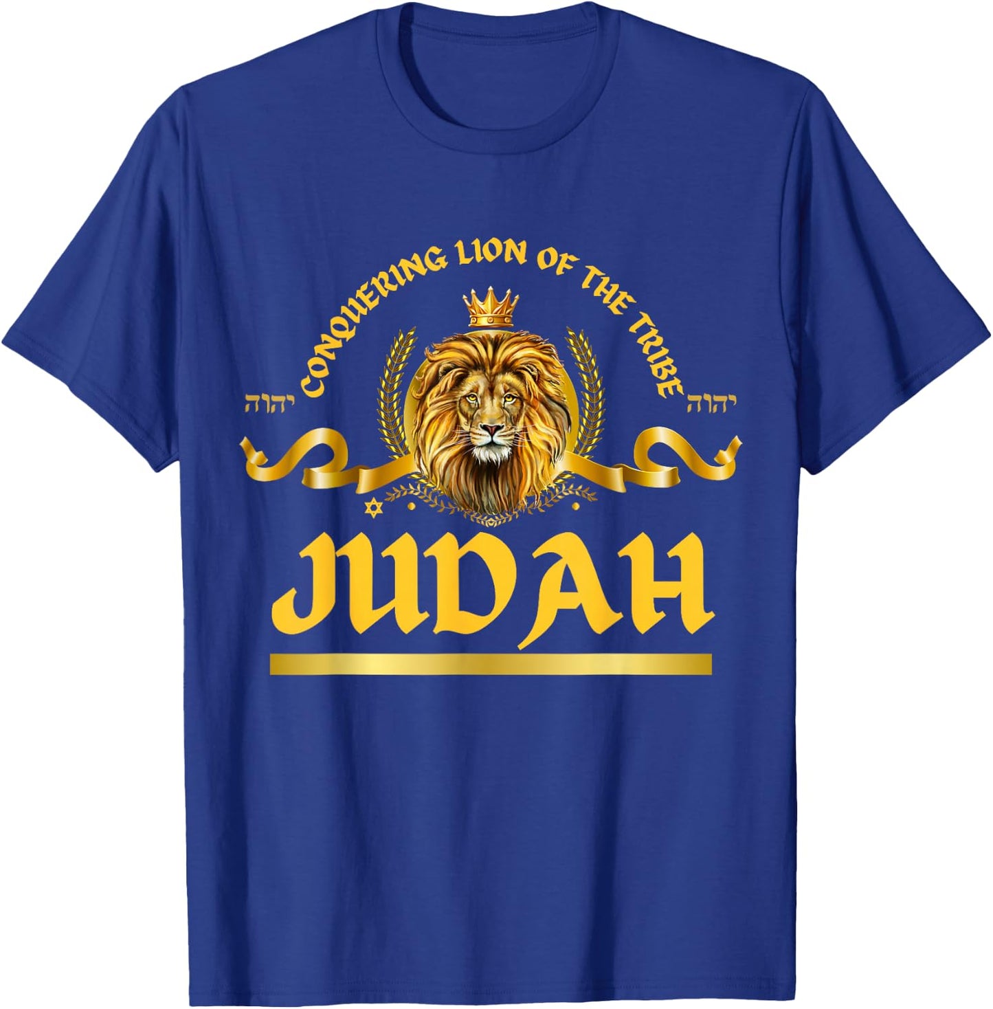 Conquering Lion of The Tribe Judah Yahweh Gifts T-Shirt - T-Shirt | Royal