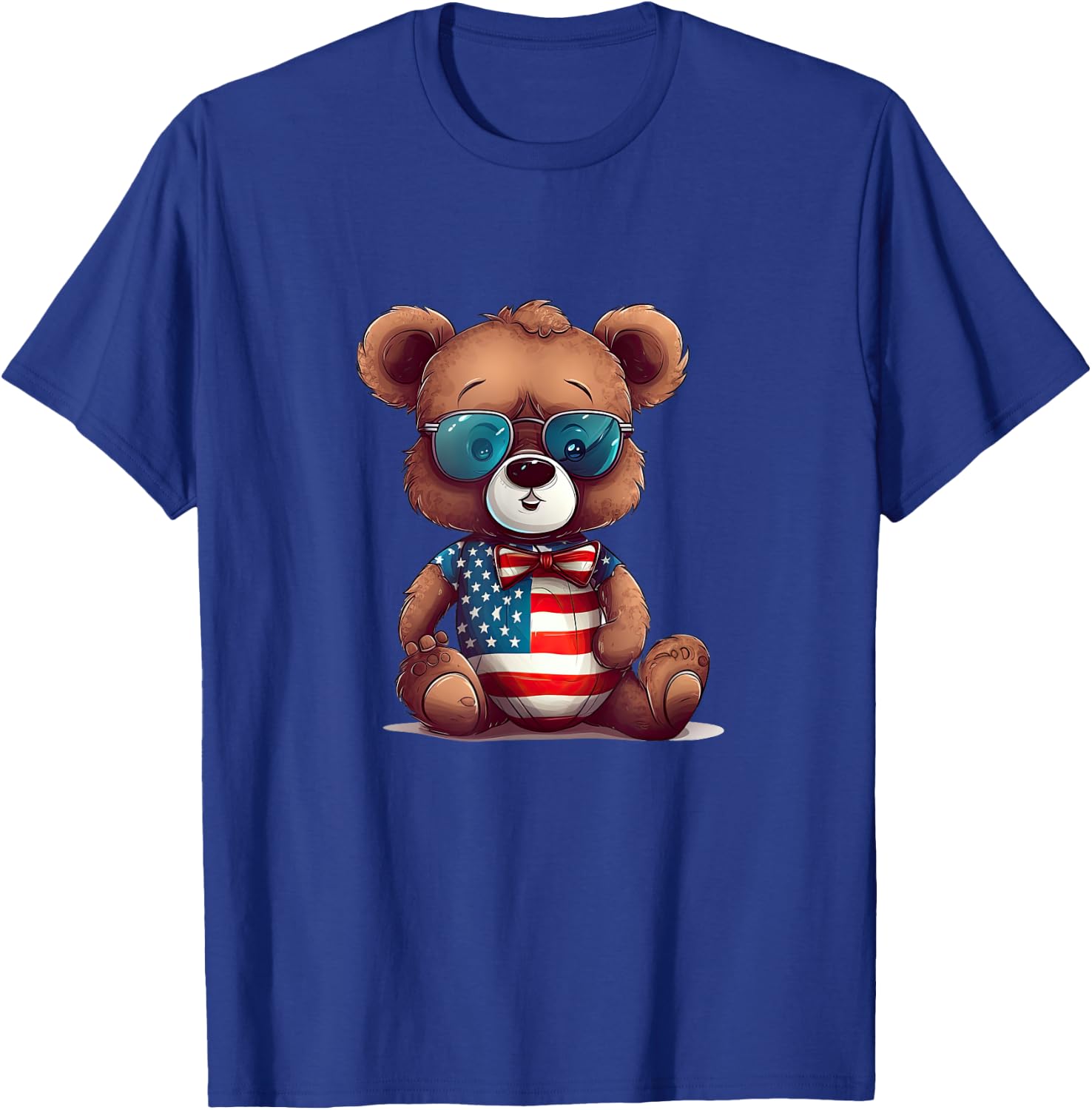 Memorial Day, Veterans day, 4th of July patriotic bear T-Shirt - T-Shirt | Royal