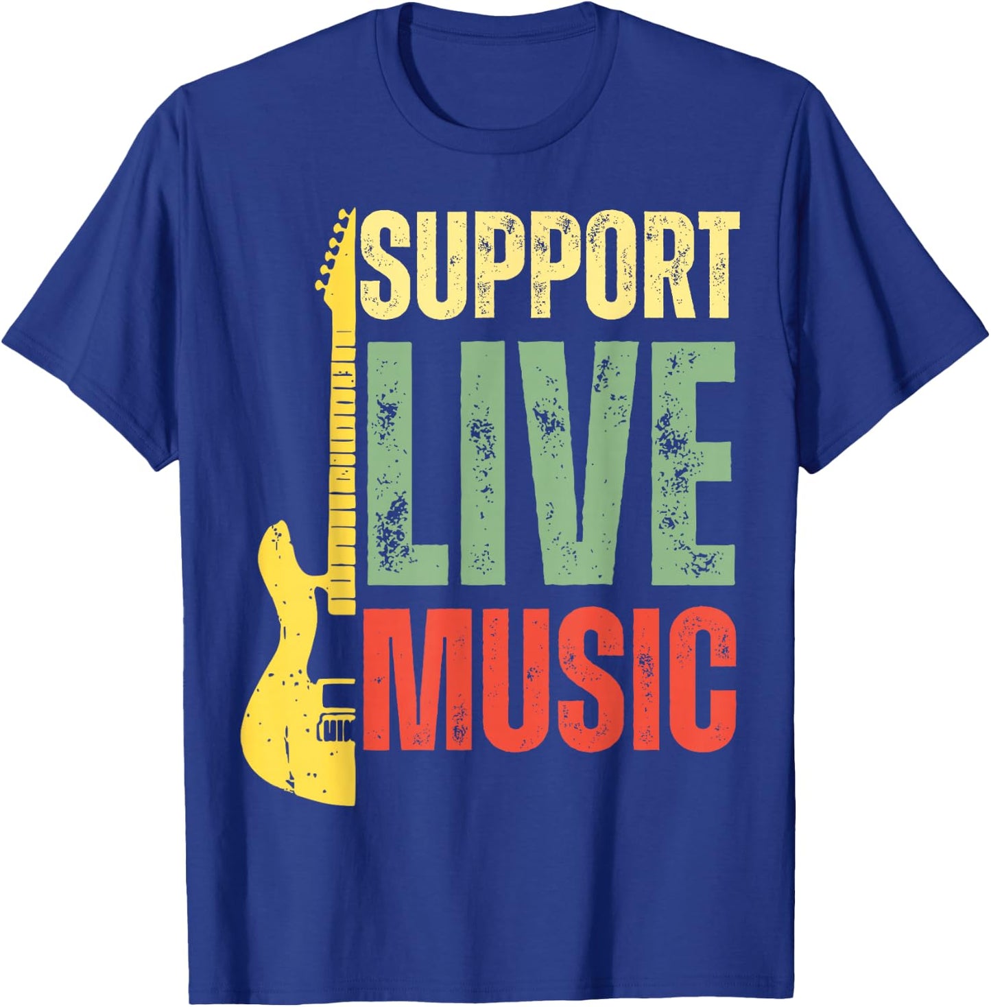 Support Live Music Lovers Music Concert Festival Local Bands T-Shirt - T-Shirt | Royal