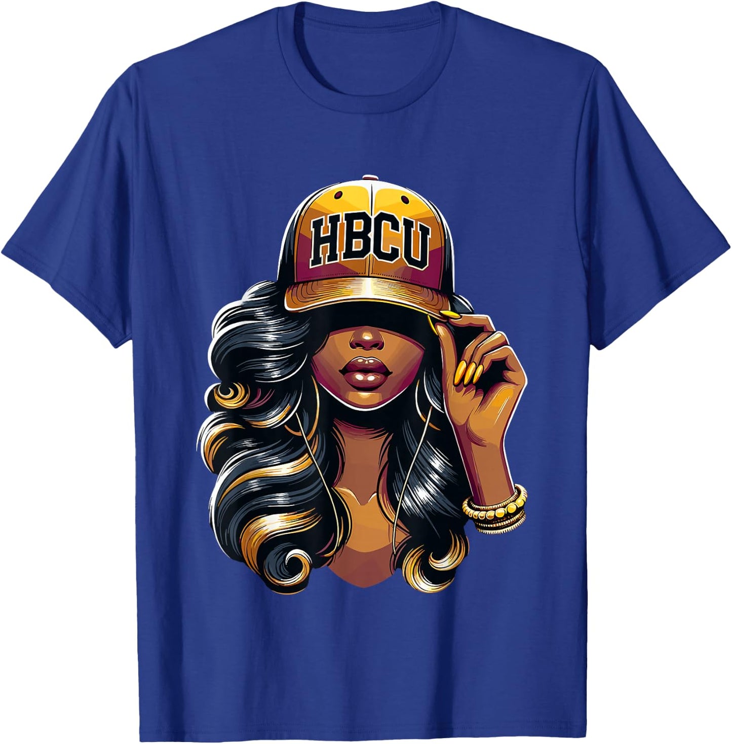 Beautiful Black Educated Girl HBCU T-Shirt - T-Shirt | Royal